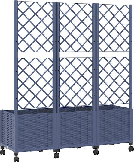 vidaXL Zarținiere Din Plastic Albăstru Gri 120x40x146cm
