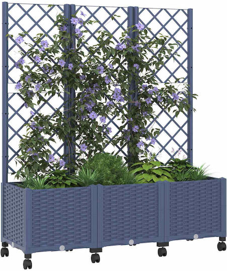 vidaXL Zarținiere Din Plastic Albăstru Gri 120x40x146cm