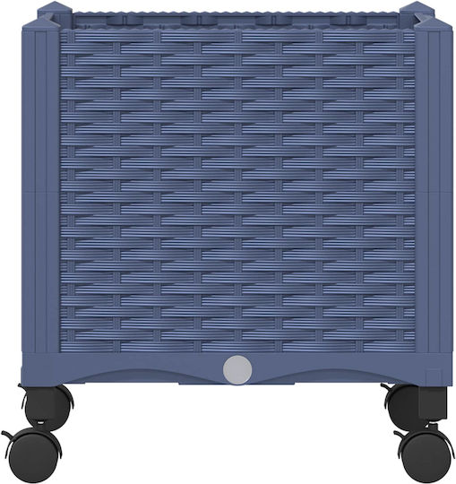 vidaXL Plastic Blue Grey Planter Box 40x40x48cm
