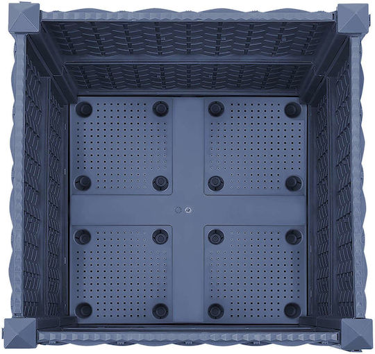 vidaXL Plastic Blue Grey Planter Box 40x40x48cm