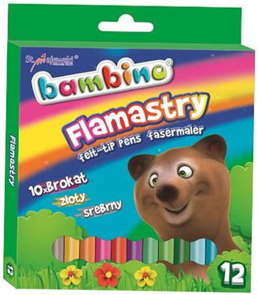 Bambino Mio Markere de Desen cu Sclipici Set 12 Culori