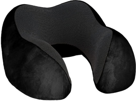 Activ Space Μαξιλαράκι Ταξιδίου Memory Foam με Θήκη Μεταφοράς Μαύρο