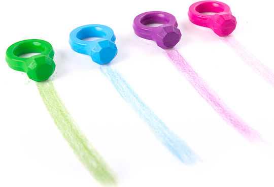 Ring Wax Crayons 8 Pcs 4 Colors Strigo Ssc044