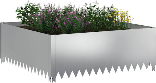 vidaXL Gardă Vie De Grădină Metalică Argintie 1x1m 4 Bucăți