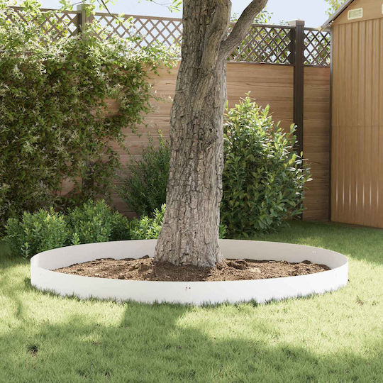 vidaXL Metallic Garden Hedge in White Colour 1.03m x 25cm 10 Pieces