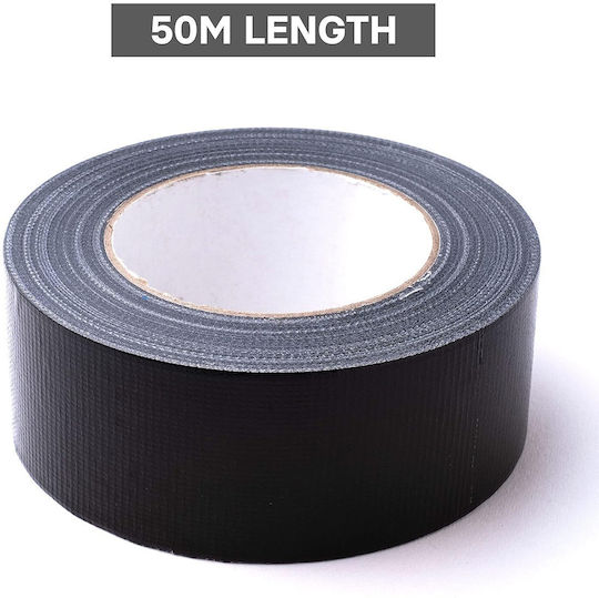Maxko Repair Bandă Adezivă Textilă Neagră 50mx50mm
