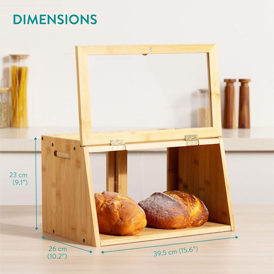 Navaris Ψωμιέρα από Bamboo Διάφανη 39.5x26x23cm