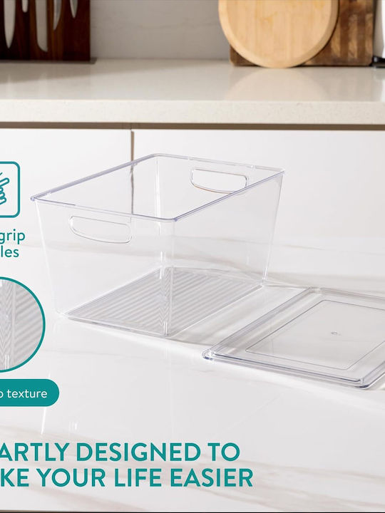 Navaris Kunststoff Aufbewahrungsbox mit Deckel Transparent 6 Stück
