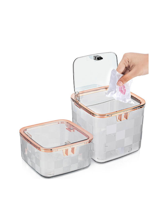Belle Vous Set Plastic Perie și Coș de Baie 1.4l Gri