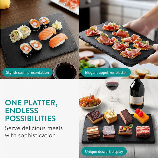 Navaris Serving Platter for Sushi Wooden 30x20cm 8 Pieces