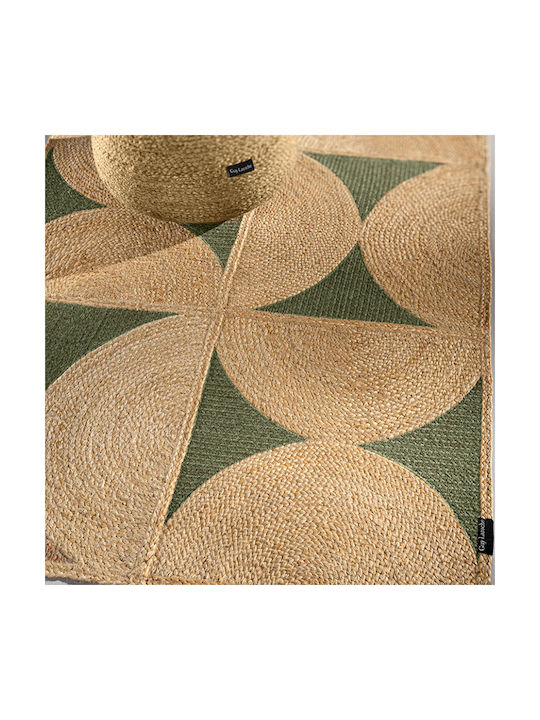 Guy Laroche Mirage Wohnzimmer Teppich Rechteckig aus Jute Olive 160x230cm
