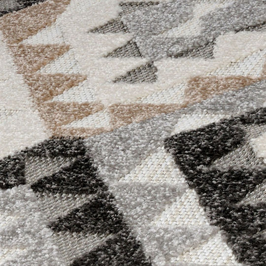 Tzikas Carpets Tenerife 54109-270 Rug Outdoor Rectangular from Jute with Fringes Gray