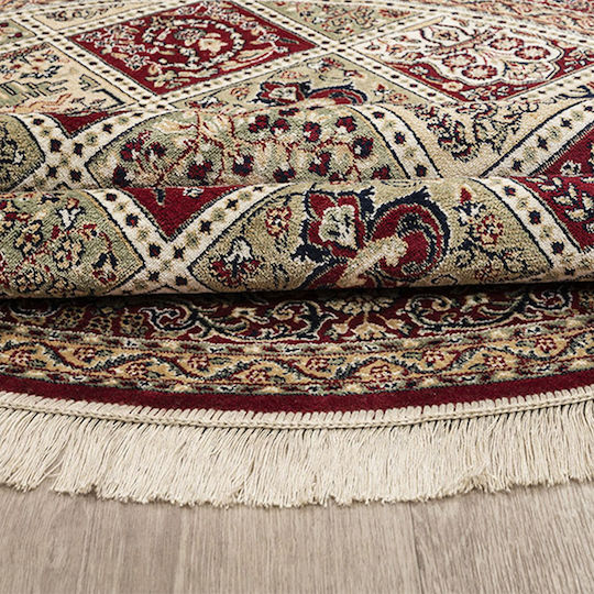Newplan Sonia 9961/301220 Teppich Rund Synthetisch,Polyester/Cotton/Leather mit Fransen R
