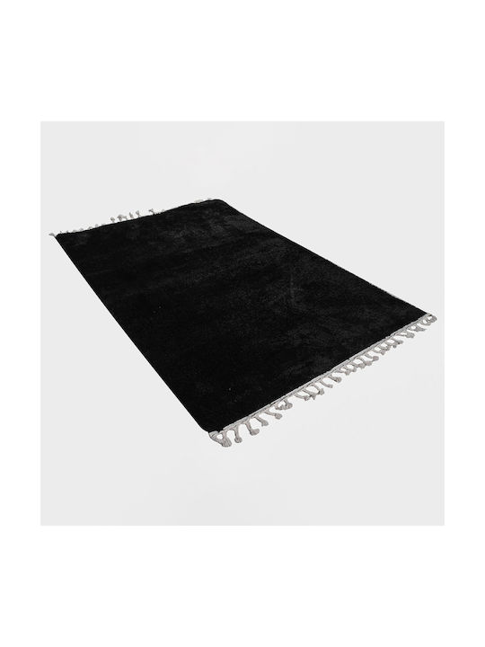 Balsan Silky Χαλί Ορθογώνιο Shaggy Black 133x190cm
