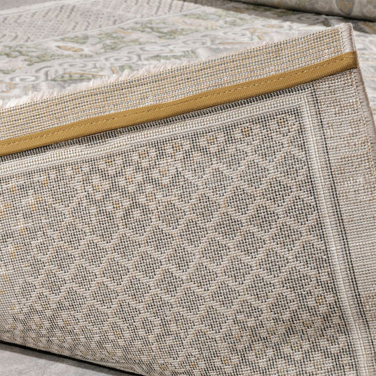 Tzikas Carpets Elements 39799-040 Teppich Rechteckig Synthetisch,Polyester/Cotton/Leather Beige / Green