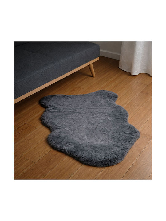 Ravelia Anti-slip Rug Rectangular Furry Gray
