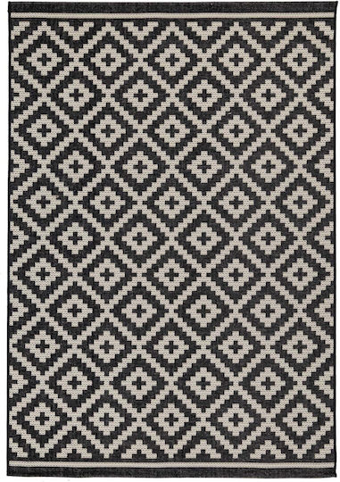 Royal Carpet Flox 721K Χαλί Ορθογώνιο Καλοκαιρινό Ψάθινο Black 67x140cm