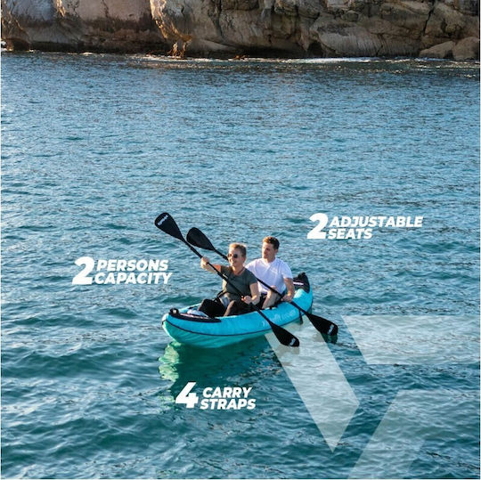 Virtufit VFW06139 Caiac Gonflabil de Mare pentru 2 Persoane Turcoaz