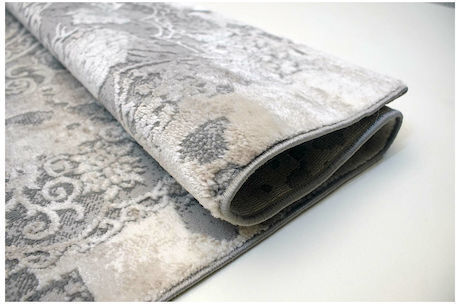 Tzikas Carpets Elements 31131-975 Кръгъл Килим БЕЖОВО-КАФЯВО-СИВО-ЗЛАТНО Ф200cm