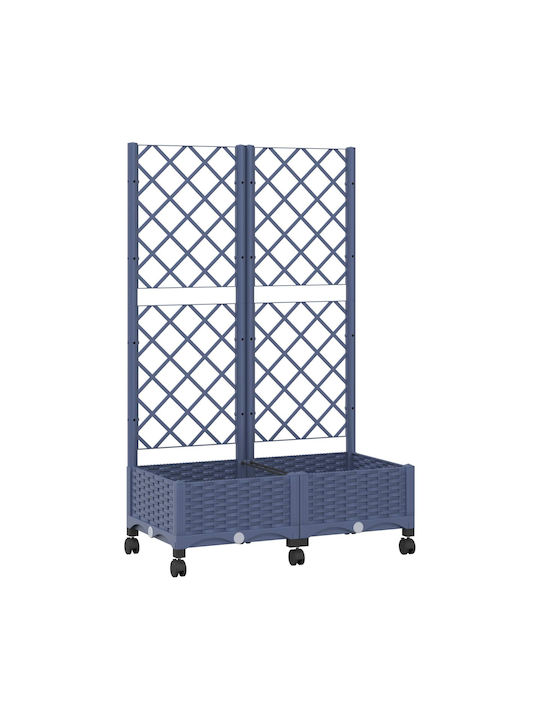 vidaXL Plastic Blue Grey Planter Box