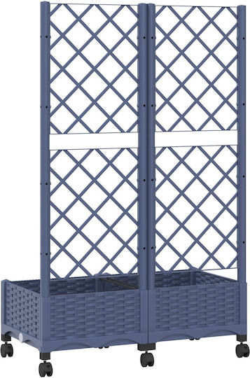 vidaXL Plastic Blue Grey Planter Box