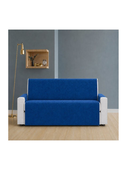Pucioasa Elastic Cover Three Seater Sofa Navy Blue
