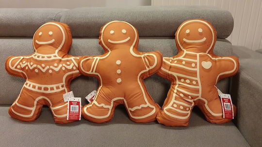 Pan Cookie Christmas Pillow Cookie Gingerbread Gingerbread Pillow