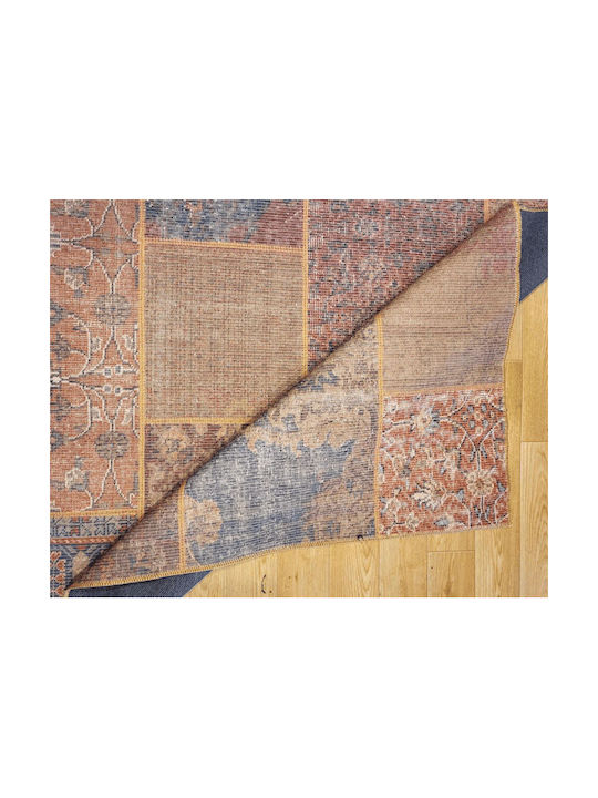Klonaras AL-16 Teppich Rechteckig Synthetisch,Polyester/Cotton/Leather Mehrfarbig