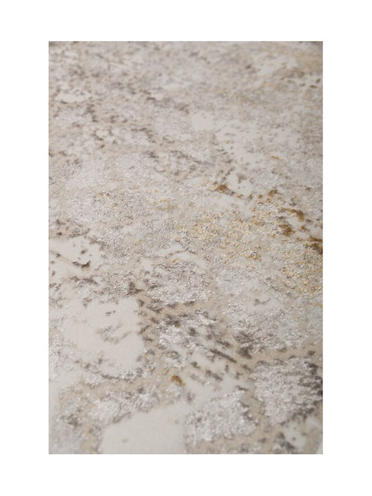Viokarpet Kunst 9318a Weiß-Gold 133x190