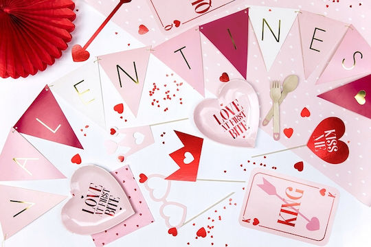 Confetti Metallizat În Formă De Inimi Roz 10gr