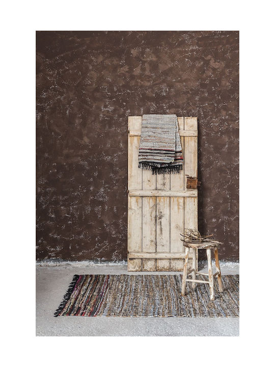 Nima Suri Χαλί Ορθογώνιο με Κρόσια Γκρι 60x130cm