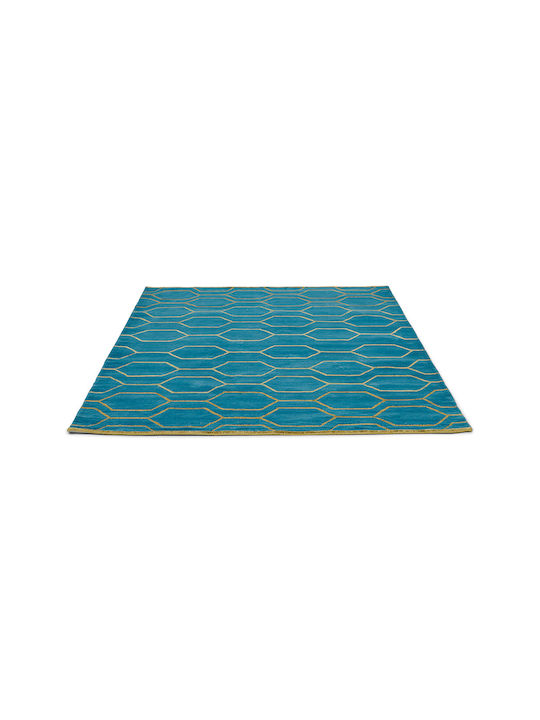 Wedgwood BC291518 Handgefertigt Teppich Rechteckig Wolle Blue Arris Teal - Arris Teal