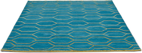 Wedgwood BC291518 Χειροποίητο Χαλί Ορθογώνιο Μάλλινο Blue Arris Teal 120x180cm