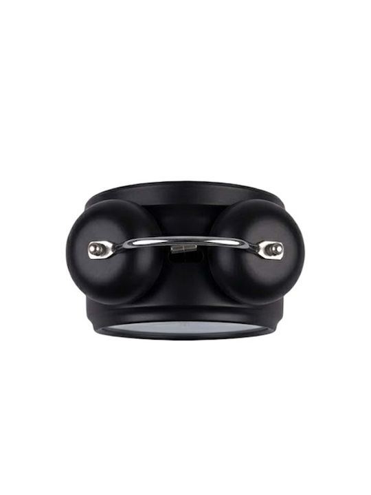Avizar Analog Table Clock Bedroom Double Bell Elegant Black