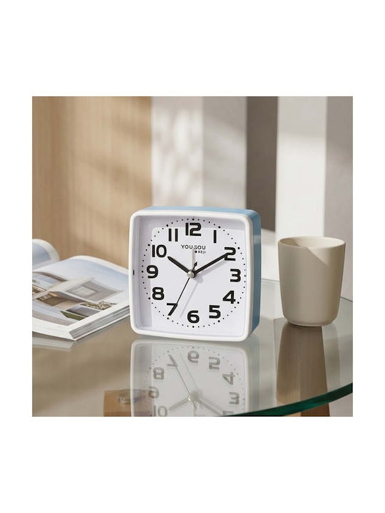 Avizar Table Clock Bedroom 13cm Clear Precise Time Display Blue