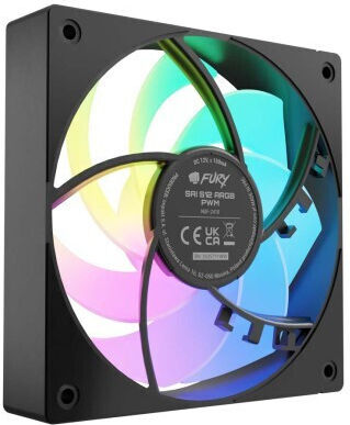 Fury SAI S12 Case Fan 120mm (1500rpm / 49.6cfm) με ARGB Φωτισμό και Σύνδεση 4-Pin PWM 3τμχ