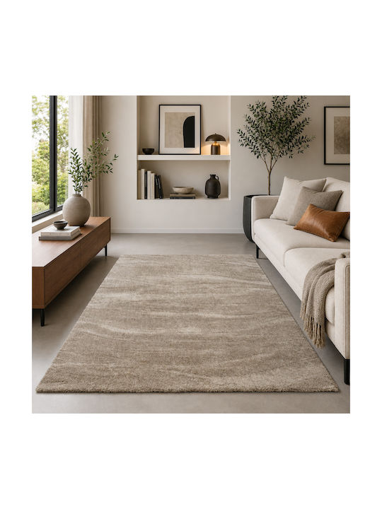 Soft Touch Rug Rectangular Beige