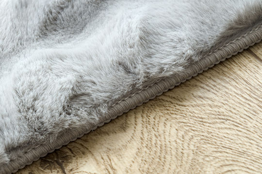 Saray Home Bubbles Αντιολισθητικό Χαλί Ορθογώνιο Γούνινο Γκρι 200x290cm