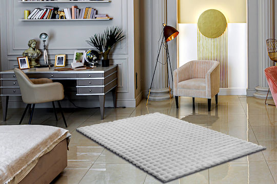 Saray Home Bubbles Αντιολισθητικό Χαλί Ορθογώνιο Γούνινο Γκρι 200x290cm