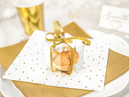 PartyDeco Cutie Pentru Cadou Transparentă 5x5x5cm 10 Bucăți