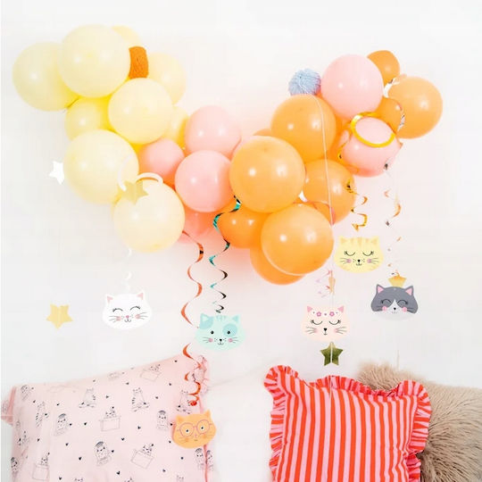 Decorative Twists Colorful Spirals Kittens Cats Birthday 85cm 6pcs