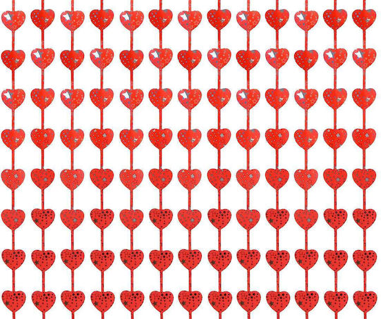 Herz Vorhang Roter Hintergrund Wand Valentinstag 2x1m