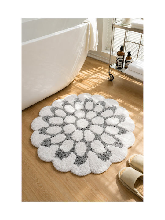 Nima Petal Χαλί Ορθογώνιο Βαμβακερό Light Gray 60x60cm