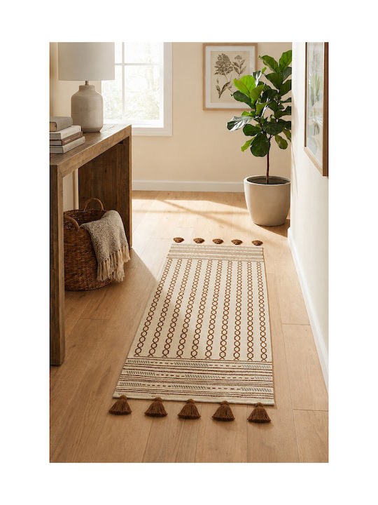 Nima Nima Wohnzimmer Teppich Rechteckig Braun 60x130cm