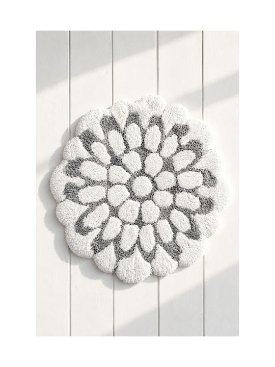 Nima Petal Χαλί Ορθογώνιο Βαμβακερό Light Gray 60x60cm
