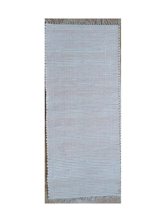 Tzikas Carpets Natura 30160-020 Handmade Rug Rectangular Summer Cotton with Fringes Beige / Orange
