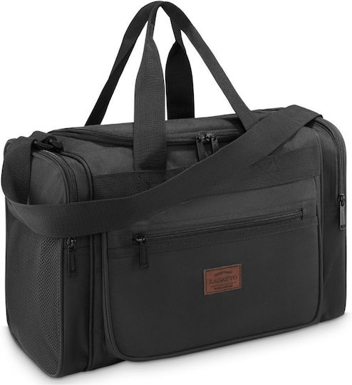 Zagatto Geantă Voiaj 24l Neagră Textilă M40xL20xÎ25cm