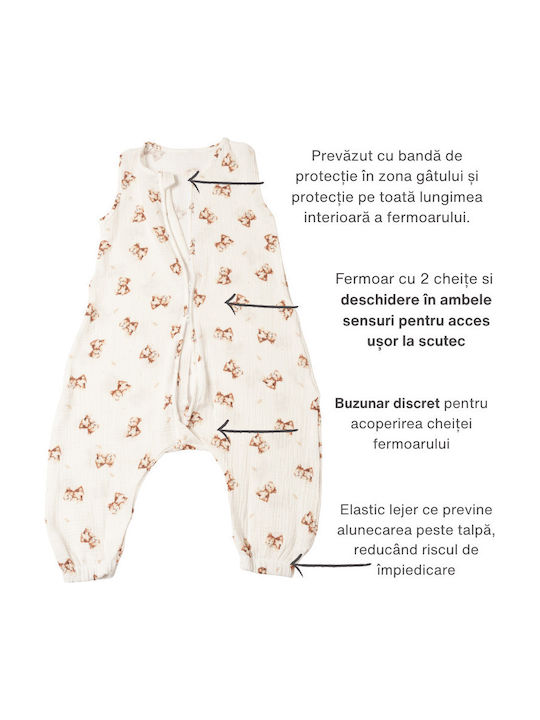 Kidizi Summer Sleeping Bag 0.3 tog Teddy Tales