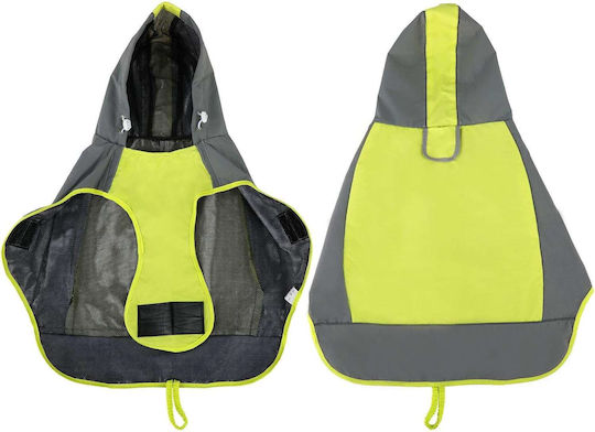 Dog Coat Waterproof Hooded Yellow Large
