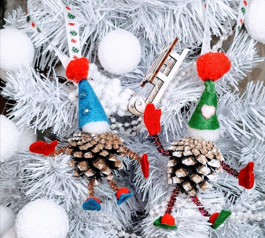 Pompon Plusat Mix Accesorii De Crăciun 140 Bucăți